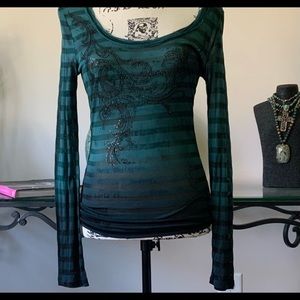 Miss Me Burn Out Long Sleeve Top